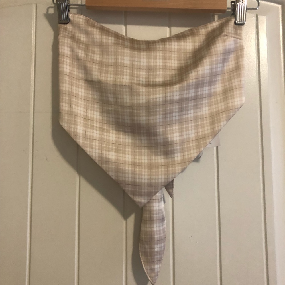 Forever 21 silk plaid top